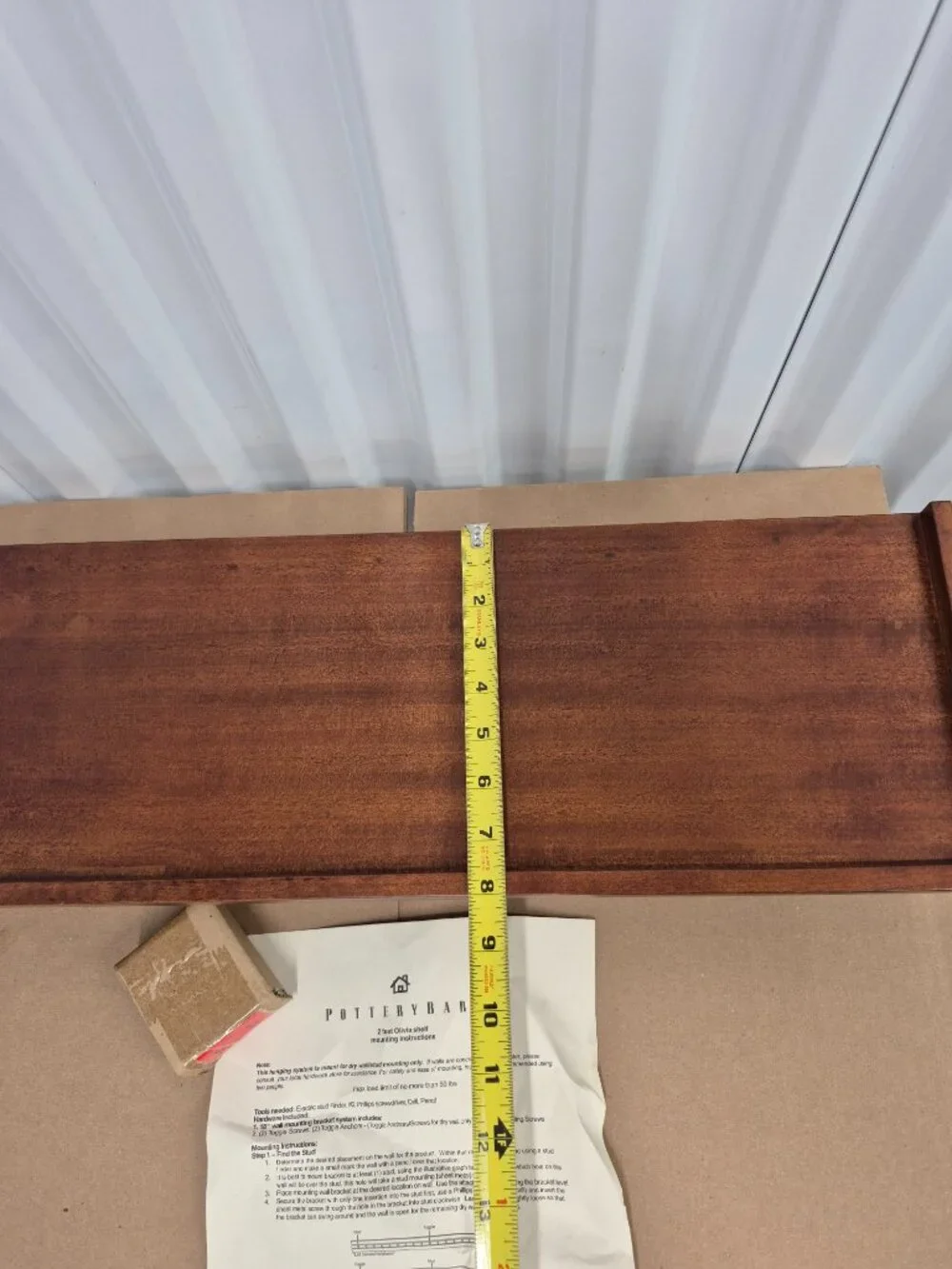 Pottery Barn Olivia Floating Wood Mantel 2FT Shelf